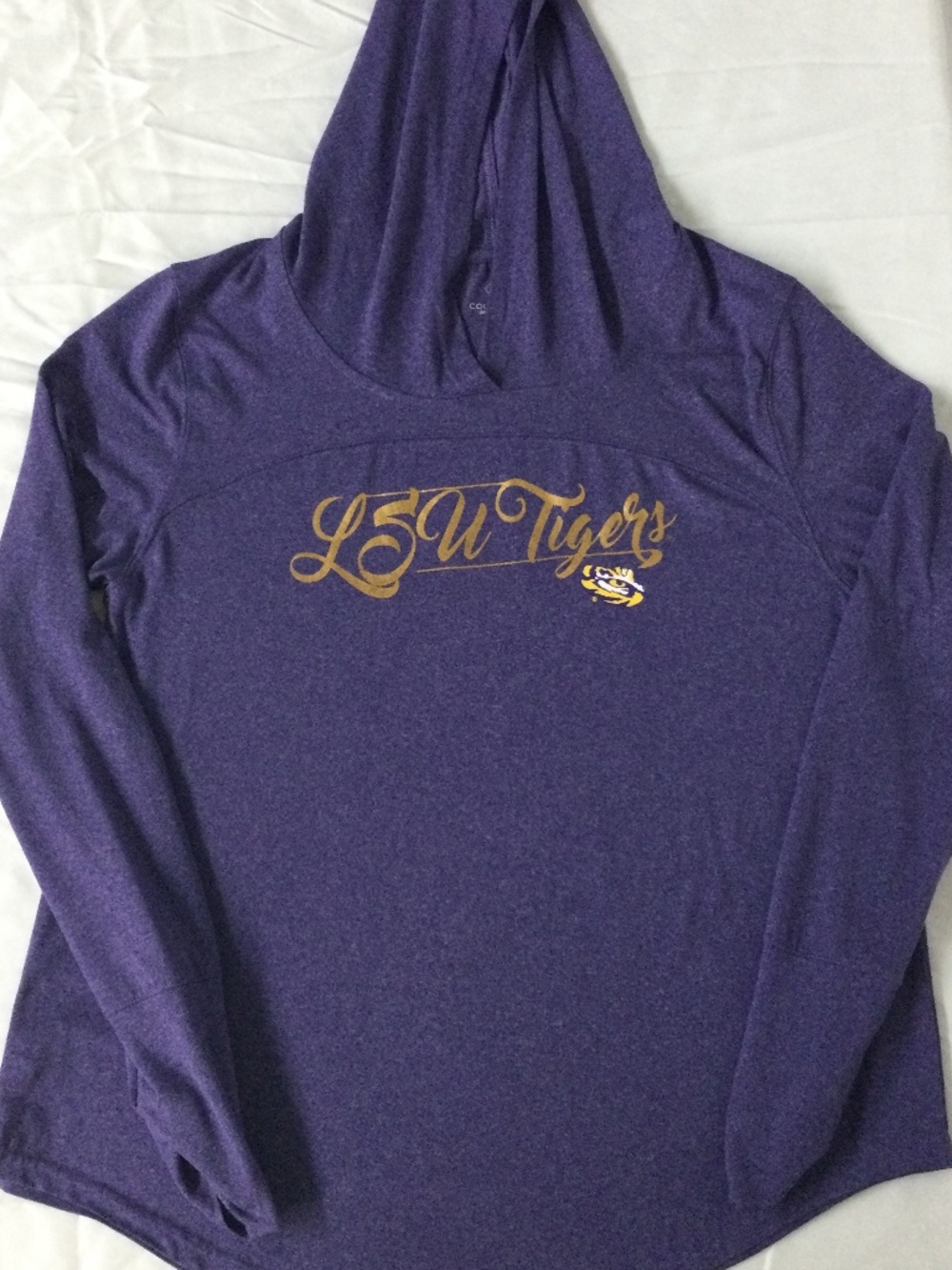 Colosseum Own the Stands LSU Tigers Pullover LS T-Shirt size XL, Super Soft